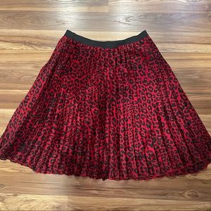 Worthington Animal print Midi Skirt Size Large
